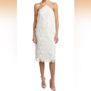 Trina Turk Conga La Flor white lace midi dress